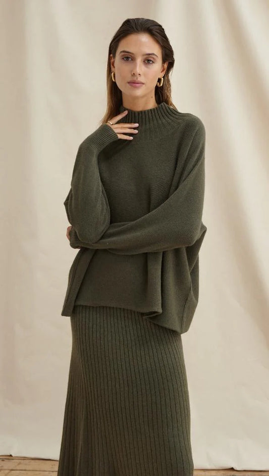 Alma Khaki Sweater