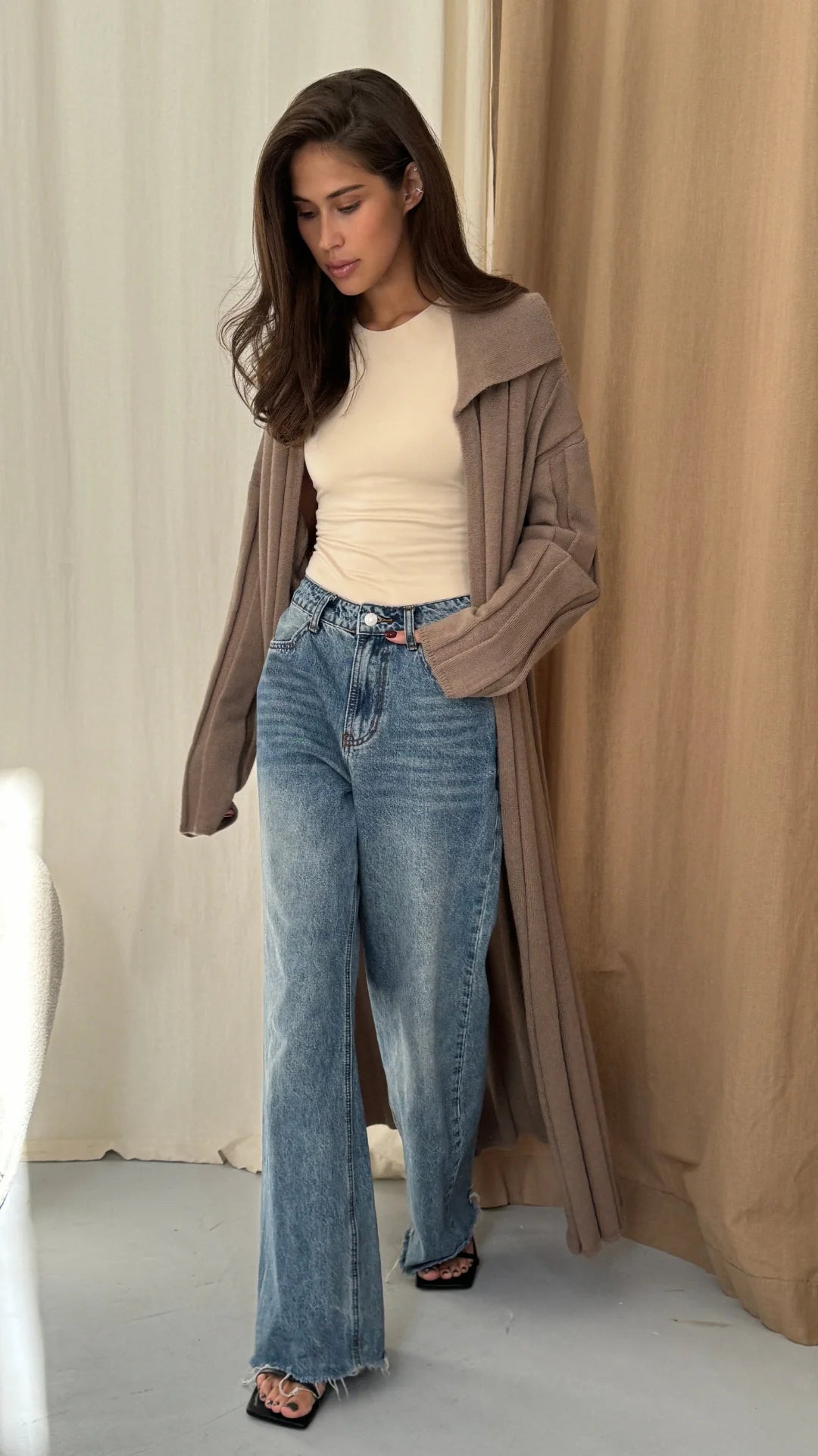 Dasha Warm Taupe Cardigan