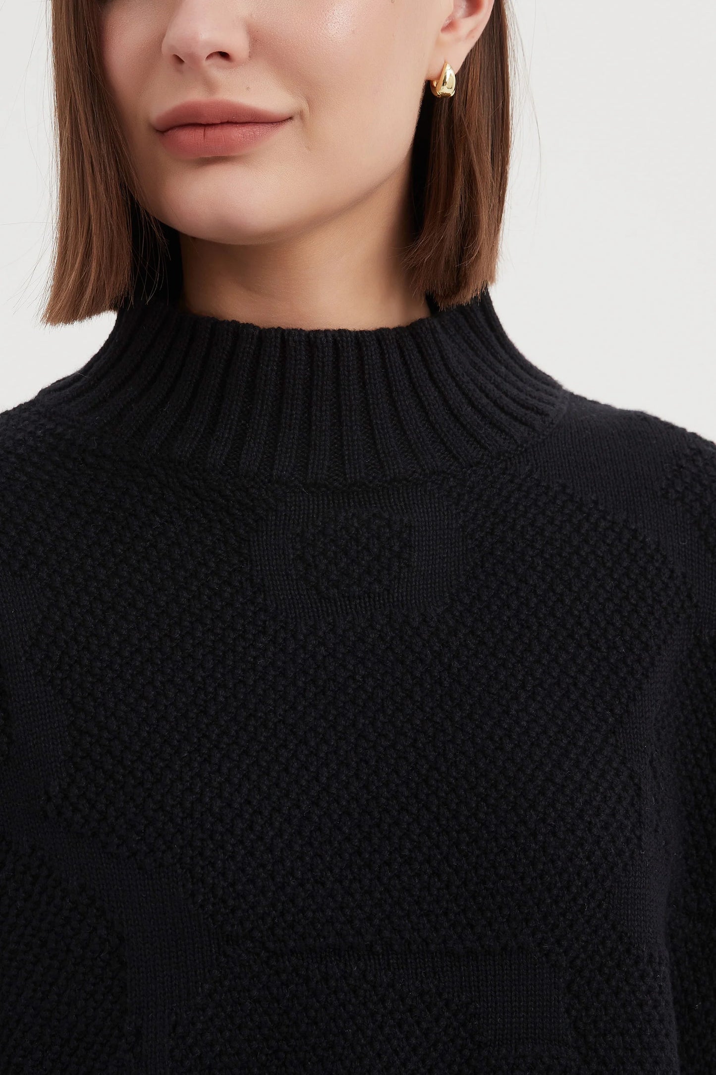 Black Jacquard Knit