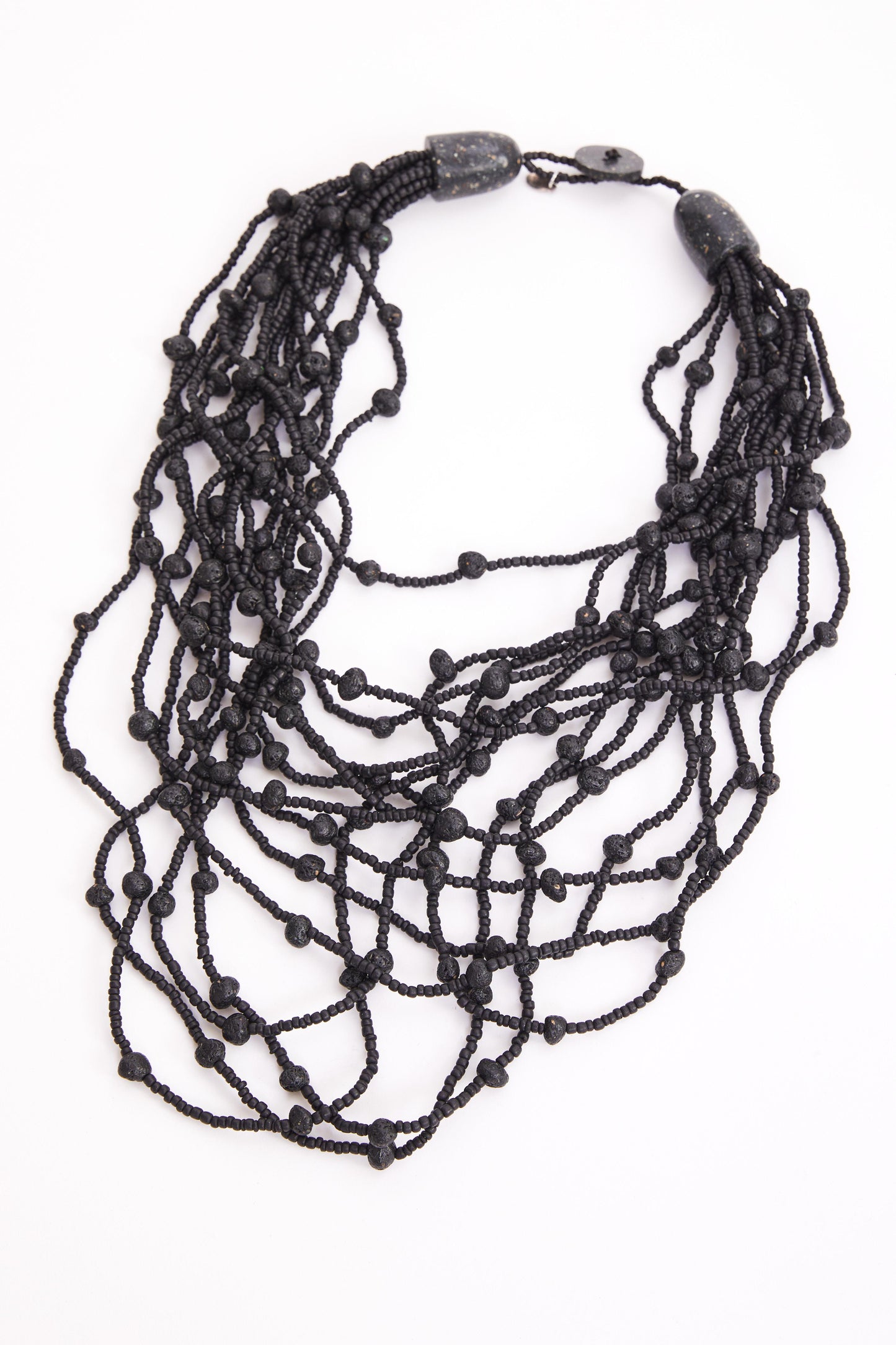 Black Multi String Necklace 301