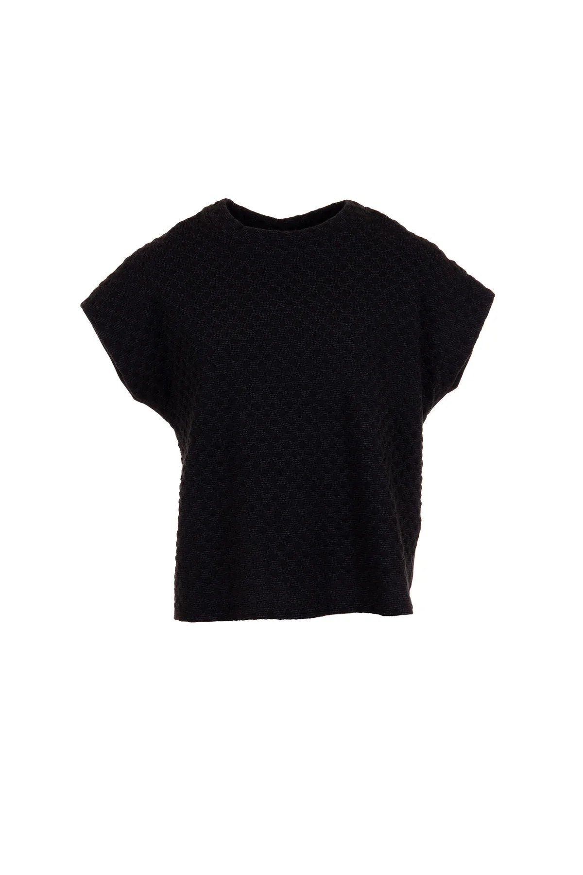 Black Raised Jacquard Top 198